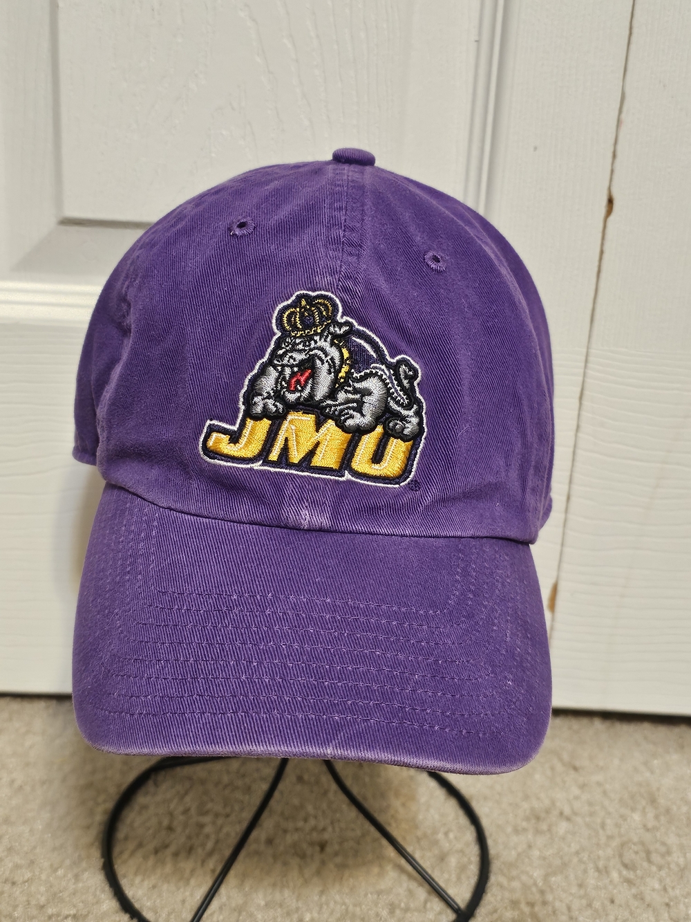 JMU Purple Hat with Duke Dog Embroidery